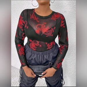 Sheer Dragon Sheer Shirt